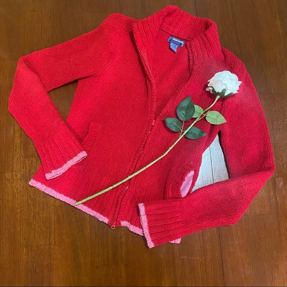 Bluenotes jeanswear red & pink sweater size S - Picture 1 of 10